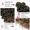 GoGo Curl Crochet hair 18inch Water Wave Crochet hair Ombre Blonde Synthetic Bohemian Crochet Braids Deep Wave Braiding hair Extensions (5Packs,1B/27)