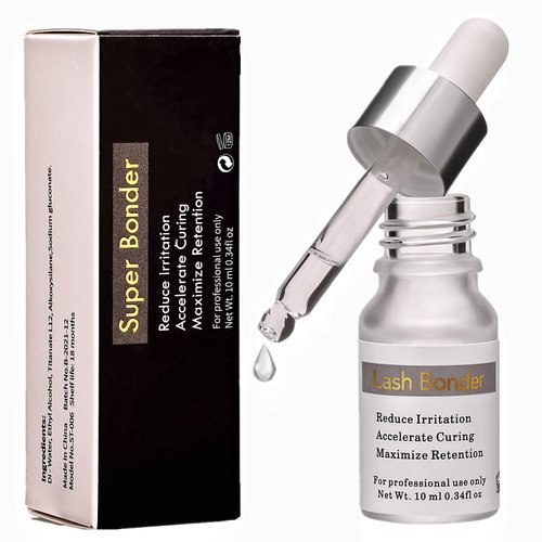 Eyelash Extension Primer Super Glue Bonder Instant Cure & Maximize Lash Adhesive Retention More 30% Prevent Eye Lashes Glue Allergic Reaction, 10ml Bond for Lash Extensions (Super lash Bonder)