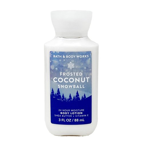 Bath & Body Works Frosted Coconut Snowball - 3 Pack Travel Size - Body Lotion With a Natural Oats Sample Soap.