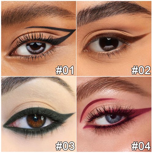 GEUUFEA Colour Gel Eyeliner Pencil, Retractable Eye Liners, Intense Color, Waterproof Matte, Smudge-Proof Eyeliner Crayon Pen- Built in Sharpener