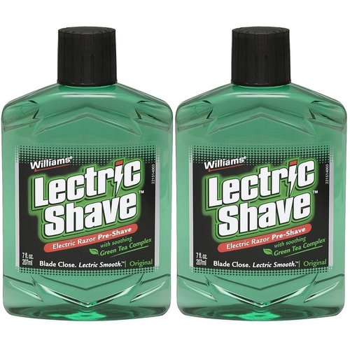 Williams Lectric Shave Electric Razor Pre-Shave with Soothing Green Tea Complex-7 oz, 2 pk