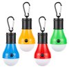Doukey Tent Lamp Portable LED Tent Lights Hurricane Emergency Light Bulbs Hook LED Camping Lights LED Lantern Flashlight Camping Lanterns for Power Outages Camping Hiking Backpacking Fishing (4 Packs)
