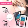 Beauty7 Colored Lash Ombre Lash Extensions Rainbow Lashes Easy Fan Lashes Self Fanning D Curl 0.07mm Thickness 12mm 14mm 16mm Mixed Length Dramatic Eyelashes