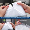 2.5 Gallon/10 Liter 80 Counts Strong Drawstring Trash Bags Garbage Bags by RayPard, Small Plastic Bags, Trash Can Liners for Home Office Kitchen Bathroom Bedroom, White Waste Basket Liners (White)