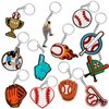 Batiyeer 36 Pack Sports Keychains Sports Ball Key Ball Keychain Bulk for Sports Birthday Party Favors (Baseball)