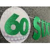 60th Birthday Decorations Women Men Pre-Strung Glitter Golf Birthday Party Decor Sign Funny Banner 60th Bday Party Supplies Sixtee Golf Theme Party Supplies 60 Birthday Banner Party Decoration