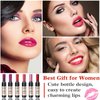 WYBLZPXZ 6 Colors Wine Lip Tint,Liquid Wine Lipstick,Wine Tint Lip Stain,Matte Long Lasting Waterproof Lip Gloss Set for Creating Natural Moisturizing Lip Makeup
