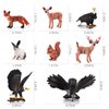 GAICOM Wild Life Woodland Jungle Animal Figure Playsets 8 PCS Bald Eagle White - Tailed Deer Squirrel Red Fox Rabbit Owl Action Figure Toys for Boys Girls Kids
