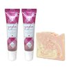Bath & Body Works Gingham Gorgeous Lip Gloss 2 Piece Set with a Himalayan Salts Springs Sample Soap