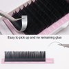 Qeelasee Matte Mink Eyelash Extensions 0.15mm C Curl 12mm Flat Eyelash Extension Mink Eyelashes Lashes Extension Flat Lash Extension Black Mink False Lashes Mink Lashes Extensions Salon Use