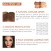 LSxia Brow Stamp and Eyebrow Stencil Kit, Eye-brow Stamp Waterproof Eyebrow Powder and Eyebrow Shaping Kit, Natural Eye Brow Definer with 10 Brow Stencils for Women Eye Brown Makeup (Light Brown)