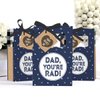 Big Dot of Happiness My Dad is Rad - Father’s Day Party Favor Boxes - Set of 12