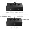 3.5mm Audio Switcher, 2 Input 1 Output / 1 Input 2 Output Audio Splitter Switcher, Audio Switcher Box, One-Key Mute Button, No External Power Required