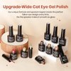 SUPWEE Magnetic Gel Nail Polish - 12 Colors Moonlight Cat Eye Gel Nail Polish with Magnetic Stick Cateye Gel Polish Soak Off UV LED Nail Lamp Nail Art Manicure Salon Valentine's Day Gift for Women