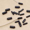 200 Pcs Headband Rubber End Caps Replacement Cap Cover for Hair Hoop DIY Accessories, Black