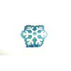 Generic Medium/small blue and white glitter snowflake hair claw clip