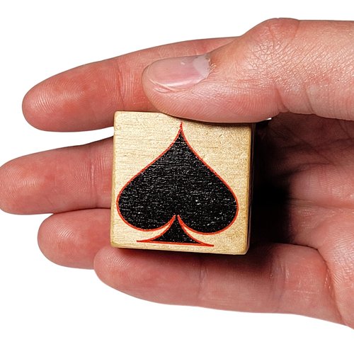 Newt's Playing Cards Natural Wood Suited Indicators, Set of 2 - Special Blocks That Indicate which Suit is Trump for Pinochle, Bridge, Euchre, 500 Card Games