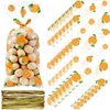 Pajean 100 Pieces Little Cutie Baby Shower Cellophane Treat Bags Oranges Citrus Theme Cuties Baby Shower Party Candy Bags 100 Pieces Twist Ties Tangerine Summer Baby Shower Birthday Party Gold