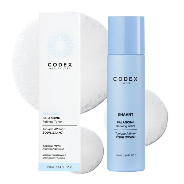 Codex Labs Shaant Refining Toner - Hydration & Pore Minimizer - for Acne Prone Skin - with 2% Gluconolactone - Cruelty-Free, Vegan Skincare (100ml)