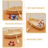 Ciieeo 1 Set of Miniature Boat Figure Plastic Fishing Boat Swimming Ring Chinese Style Boat Model Ocean Beach Fairy Garden Micro Landscape Dollhouse Ornament