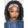 Hanne Fashion Headband Wigs Short Dreadlock Wig Goddess Hand Braided Twist Synthetic Wigs for Black Women Daily Cosplay Braided Curly Wigs 1B