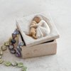 Willow Tree True, Truly a friend, Box for Jewelry and Treasures with Bas-Relief Carving of Girl with Puppy Dog, Sculpted Hand-Painted Keepsake Box