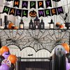 MEHOFOND Halloween Decorations Indoor Set 63Pcs , Spider Web Fireplace Mantel Scarf, Halloween BOO Balloon, Halloween Bats Stickers, Happy Halloween Banner Party Supplies for Home Decor