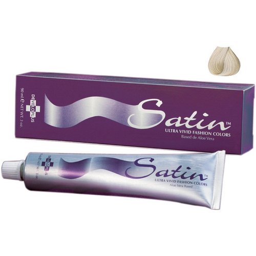Satin | Ultra Vivid Fashion Colors | Aloe Vera Plant Based Formula | 10A Ultra Light Ash Blonde | 3oz.