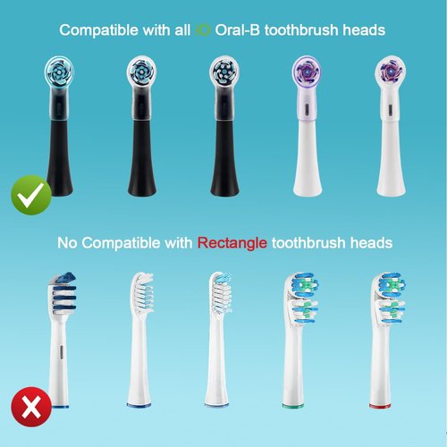 6 Pack Toothbrush Heads Dustproof Cover Compatible with Oral B, Fits for Oral-B iO Series, Pro 1000, 1500, 5000, 7500 Electric Toothbrush, Protects Brush Head and Convenient Travel (Mixing Colors)