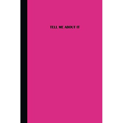 Journal: Tell me about it (Pink and Black) 6x9 - GRAPH JOURNAL - Journal with graph paper pages, square grid pattern