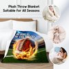 Football Blanket Gifts - 40x50 Inches Plush Blanket for 8-12 Boys Kids - Green Soft Flannel Throw Blanket for Sofa Party - Sports Football Gifts Decorations for Football Players Team Couch