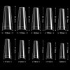 Clear Coffin Nails Tips - INFELING for Acrylic Nails Professional, 500pcs Half Cover Ballerina False Fake French Nail Tips with Box for Nail Salons Home, 10 Sizes