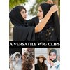 30pcs Chunni Clips with Safety Pins, Snap-comb Hair Clips for Dupatta Turban Scarf Wedding Veil Wig Piece, Clip for Securing the Headscarf