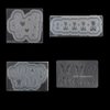 AKOAK 4 Pcs Silicone Nail Carving Mold Candy Bear Jelly Carving Geometric Model Phototherapy Glue Filling Mold DIY Nail Art Tools