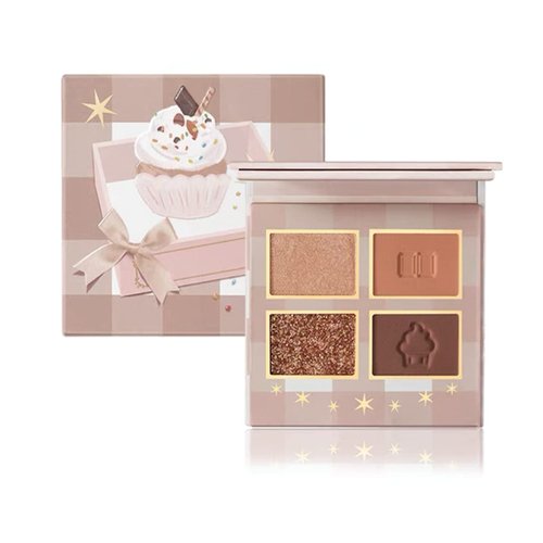 YMH BEAUTE VIOLET FAIRY 4 Color Nude Eyeshadow Palette, High Pigment Matte Shimmer Pink Brown Eye Shadow, Vegan & Cruelty-Free, Warm Natural(003)