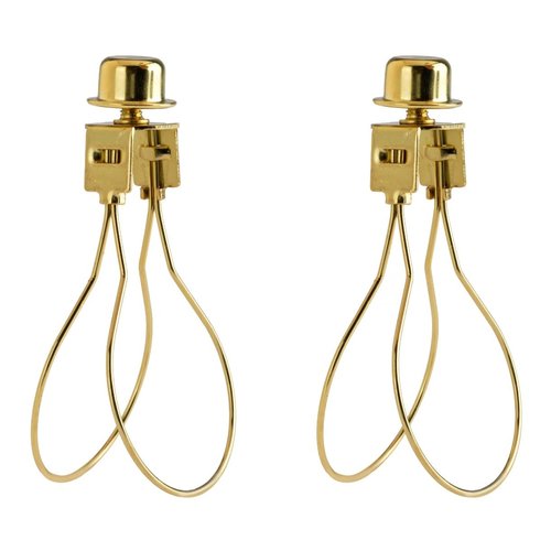 Creative Hobbies® Lamp Shade Light Bulb Clip Adapter with Finial Top - Easy Conversion and Stylish Look | 2 Pack