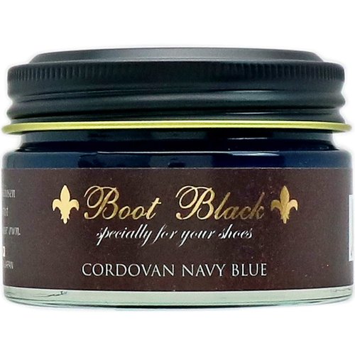 Boot Black Cordovan Leather Shoe Polish - 55g Made in Japan - Navy Blue