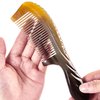 One&One Horn Comb Bone Comb Fine Tooth Comb for Women Hair.Natural animal horn bone and Hand Polished, Made in China.