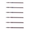 MZCMSL Flame Shape Diamond Cuticle Nail Drill Bit Set, 6pcs Pro Manicure Drill Bits for Nail Prep, 3/32 Shank efile Bit(Fine+Medium)