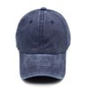 Unisex Vintage Washed Distressed Baseball Cap Twill Adjustable Dad Hat, H-navy, One Size