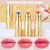 Miaritick Crystal Flower Lipstick,Color Changing Jelly Flower Lip Balm, Jelly Flower Crystal Magic Lipstick, Long Lasting Nutritious Lip Balm, Ideal Gift For Mother/Wife/Girlfriend (3 Colors Set)