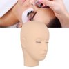 Lash Mannequin Head, 3 Layers Silicone Eyelash Mannequin Head with Eyelids, Eyelash Extension Makeup Practice Training Mannequin Doll Face Head for Lash Extension