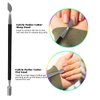 Cuticle Trimmer with Cuticle Pusher Professional Stainless Steel Cuticle Cutter Sharp Blades Double Spring Cuticle Nippers for Nail Care Pedicure Manicure Nail Tools for Home Spa (Black)
