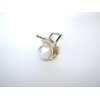 Generic Small mini lite gold metal hair claw clip with faux pearls and crystals