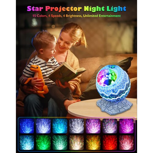 Rossetta Galaxy Projector, Star Projector Galaxy Light Projector for Bedroom, APP Control Projector Bluetooth Speaker and White Noise, Night Light for Kids Adults Home Theater, Ceiling, Room Decor