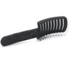Bestbling Bling Styling Hair Smooth and Detangle Hair Brush for Women, Girl, Men, Arc-shaped Spareribs Comb (Black)