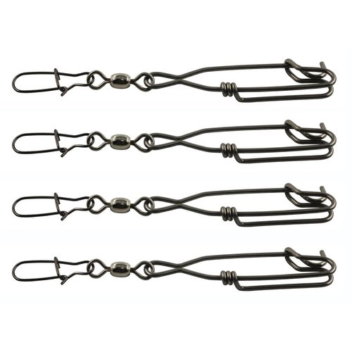 Longline Fishing Snap Clips High Strength Stainless Steel Floatline Tuna Clips Branch Hangers with Duo Lock Snap Swivels Saltwater Fishing Long Line Clips Longline Decoys 4pcs