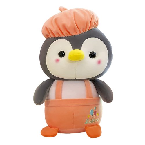 Plush Animal Toys Cartoon Cute Plush Penguin Doll with Hat, Plushies Penguin Stuffed Animal Toys Kawaii Penguin Hugging Pillow Soft Sleeping Partner Home Decor Throw Pillow Gift for Girls Boys 40cm