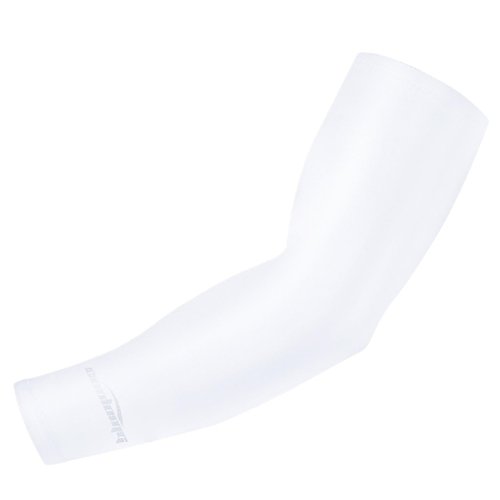 COOLOMG Arm Sleeve Youth Boys Adult Compression Sleeve for Basketball Baseball Football Golf (1 Sleeve) White XS