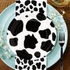 60Pcs Cow Print Party Supplies Cow Party Themed Tableware Set 7"Cow Print Paper Plates and Cow Napkins Fork for Kids Cow Themed Birthday Party Decorations (Serve 20 Guests) (Cow)